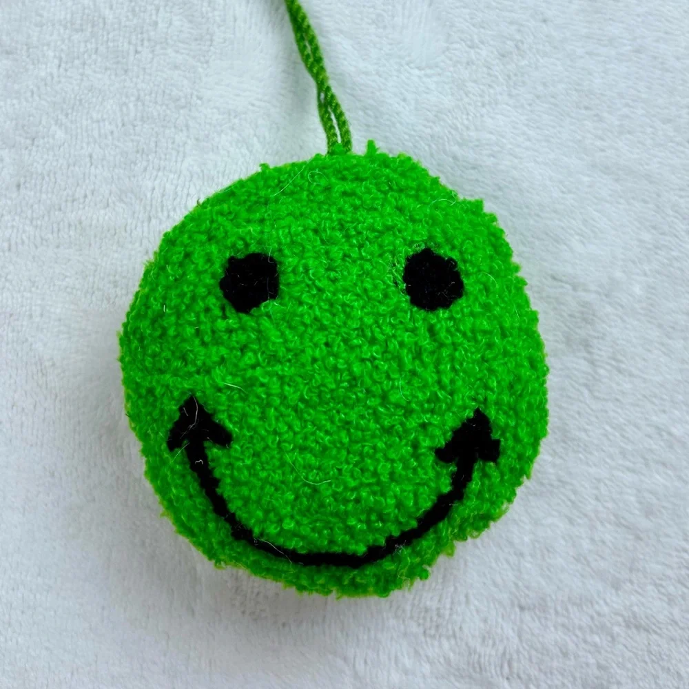 Christmas World Market Ornament Smiley Face Cheers New